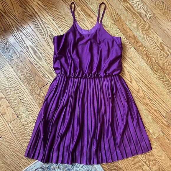 Vtg 60s Purple Mini Dress Mod GoGo Twiggy Style Hippie Womens Small Medium New - Picture 1 of 11